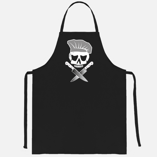 skull chef pirate cook knives
