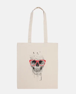 Skull with red glasses