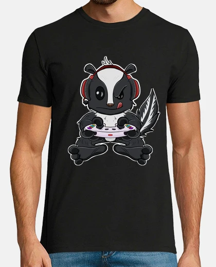 Tee-shirt skunk avec contrôleur de jeu je suis dr