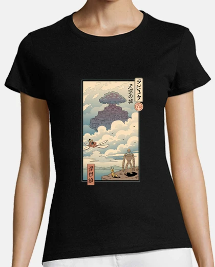 T-shirt Sky Castle Ukiyo e Shirt Womens