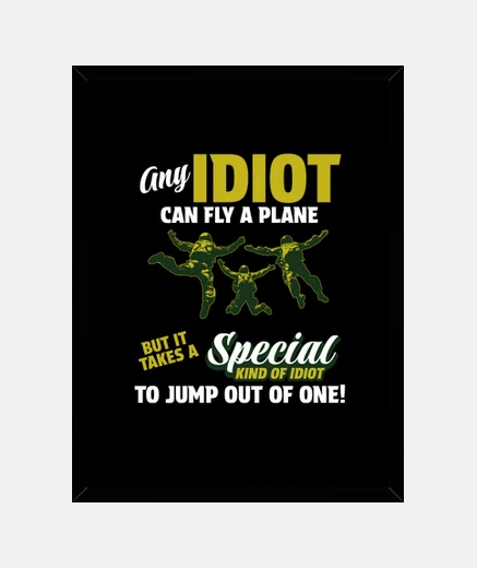 Framed Skydive parachutist parachute skydiver