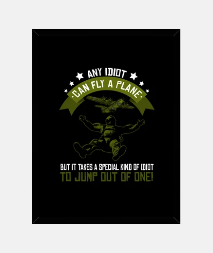 Framed Skydive parachutist parachute skydiver