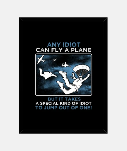 Framed Skydive parachutist parachute skydiver