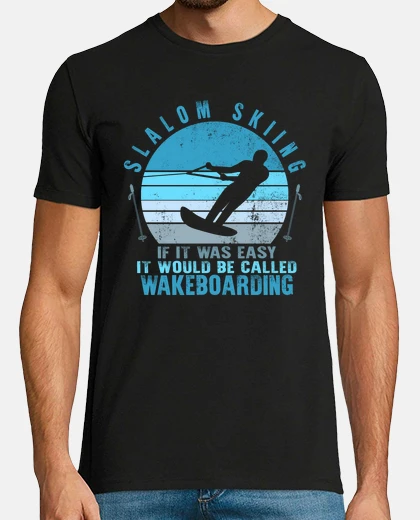 T-shirt slalom sci camicia regalo amante dello sci wakeboard tee sci nautico slalom sci nautico evento diver