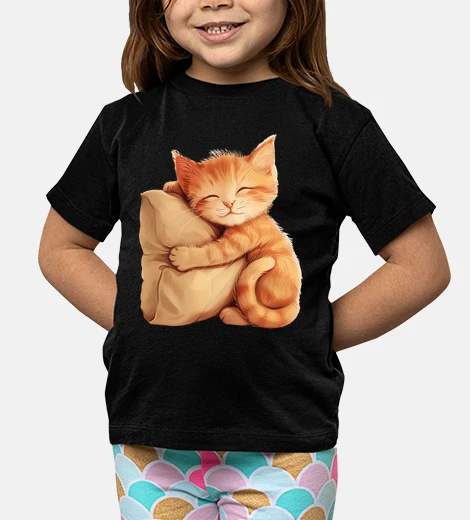 Kids Sleeping Pet Kitten Pillow Hug Lover