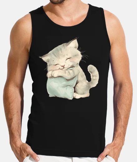 T-shirt Sleeping Pet Kitten Pillow Hug Lover