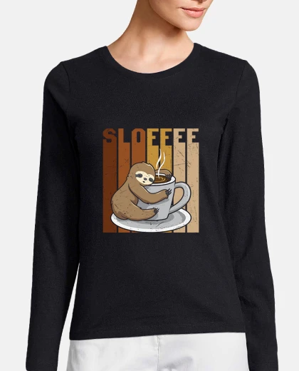 Tee-shirt sloffee paresseux avec café expresso