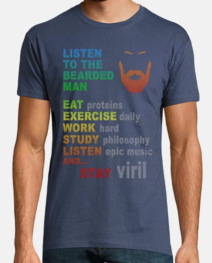 Tee-shirt slogans de l'homme viril (noir avec manches)