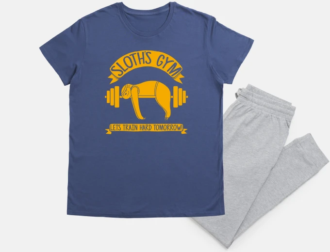 Pajama sloth gym