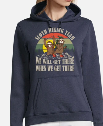 Sloth hiking team hoodie outlet