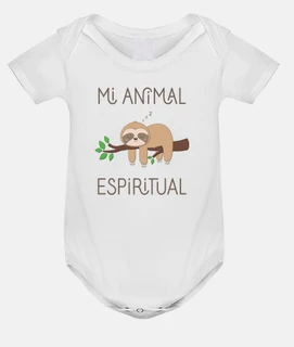 sloth, my spirit animal baby bodysuit, white