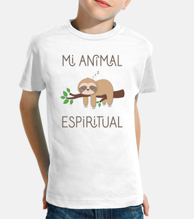 sloth, my spirit animal kids&#39; t-shirt , short sleeve, white