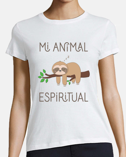 sloth, my spirit animal women&#39;s t-shirt , short sleeve, white, premium quality