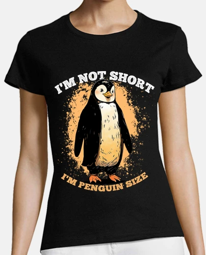 T-shirt small in size height of a penguin not s