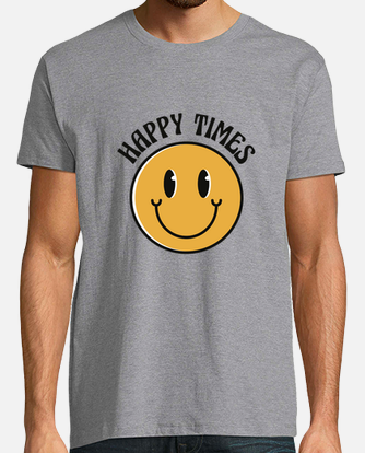 Camiseta smiley tiempos felices felicidad