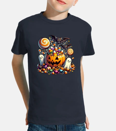 Kids Smiling Pumpkin Face Halloween Art