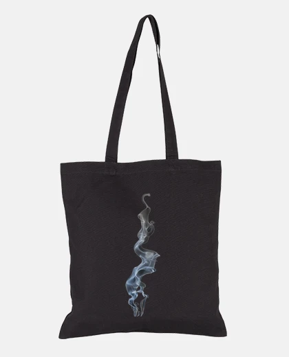 Bag smoke blue volutes smoke student bag diary tote blue volute