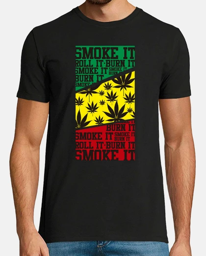 Camiseta Smoke Weed Rasta Flag 