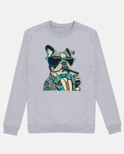 Hoodie Smoking Bulldog