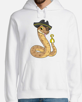 Snake as pirate with hook hand hoodie