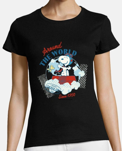 Tee-shirt Snoopy Ace around the world
