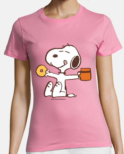 Camiseta Snoopy Café y rosquilla