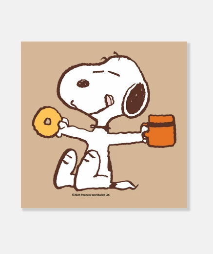 Stampa Snoopy Caffè e ciamblei
