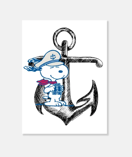 Stampa Snoopy capitano