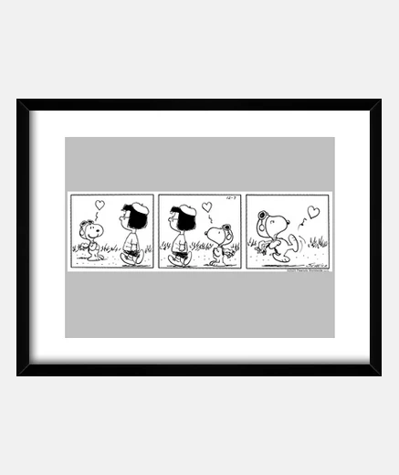 Quadro Snoopy cuore spezzato