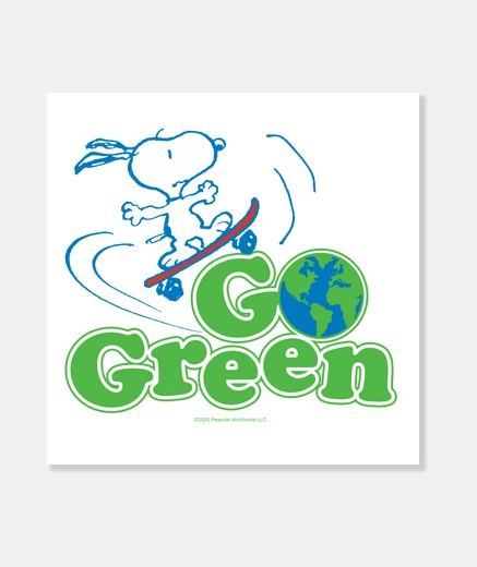 Stampa Snoopy diventa verde