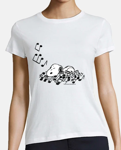 Camiseta Snoopy durmiendo en la música