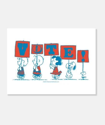 Stampa Snoopy e la gang votano