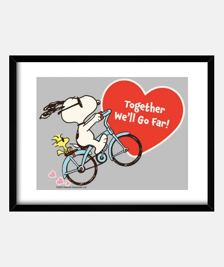 Quadro Snoopy e wood Stock insieme