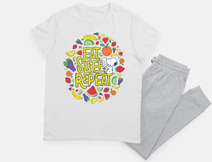 Pyjama Snoopy Eat Sleep repeat