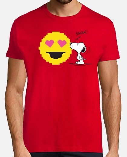 Tee-shirt Snoopy émoticône coeur oeil
