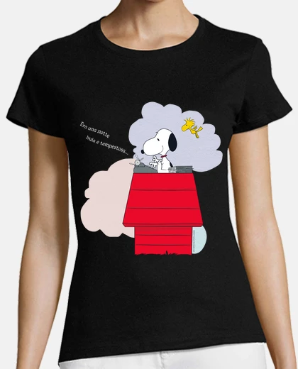 T-shirt Snoopy Era una notte buia e tempestosa