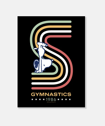 Stampa Snoopy Ginnastica 1986