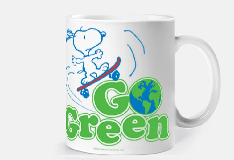 Taza Snoopy Go green