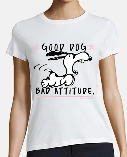Camiseta Snoopy Good dog Bad Attitude