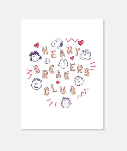 Tableau Snoopy Heart Breakers Club
