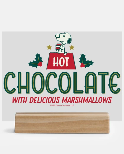 Metacrilato Snoopy Hot chocolate with marshmallows