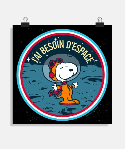 Poster Snoopy Jai Besoin despace