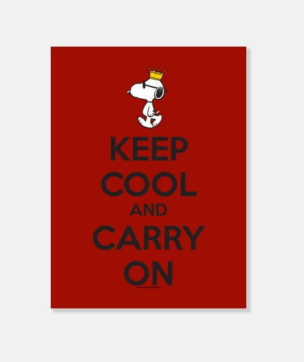 Wall snoopy keep cool and carry on