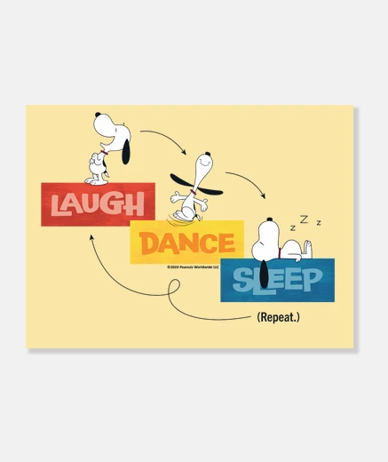 Wall snoopy laugh dance s lee p