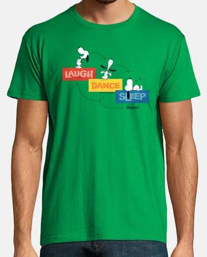 T-shirt snoopy laugh dance s lee p