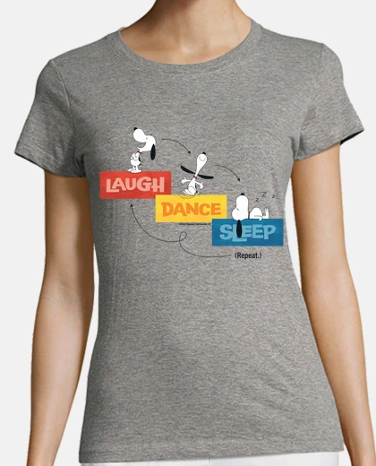 T-shirt Snoopy Laugh Dance Sleep