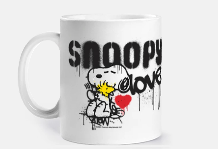 Cup Snoopy love Graffiti