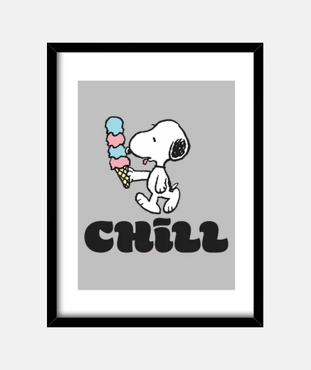 Quadro Snoopy mangia il gelato