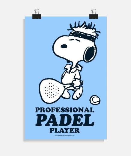 Poster Snoopy professional padel player