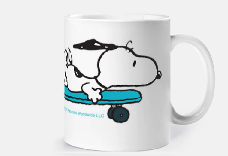 Taza Snoopy skate fast